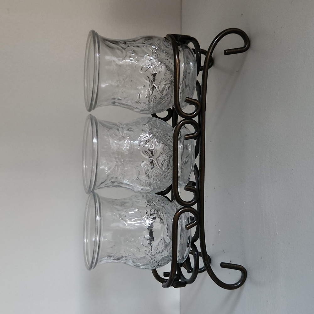 Princess House Trio Votives With Metal Holder